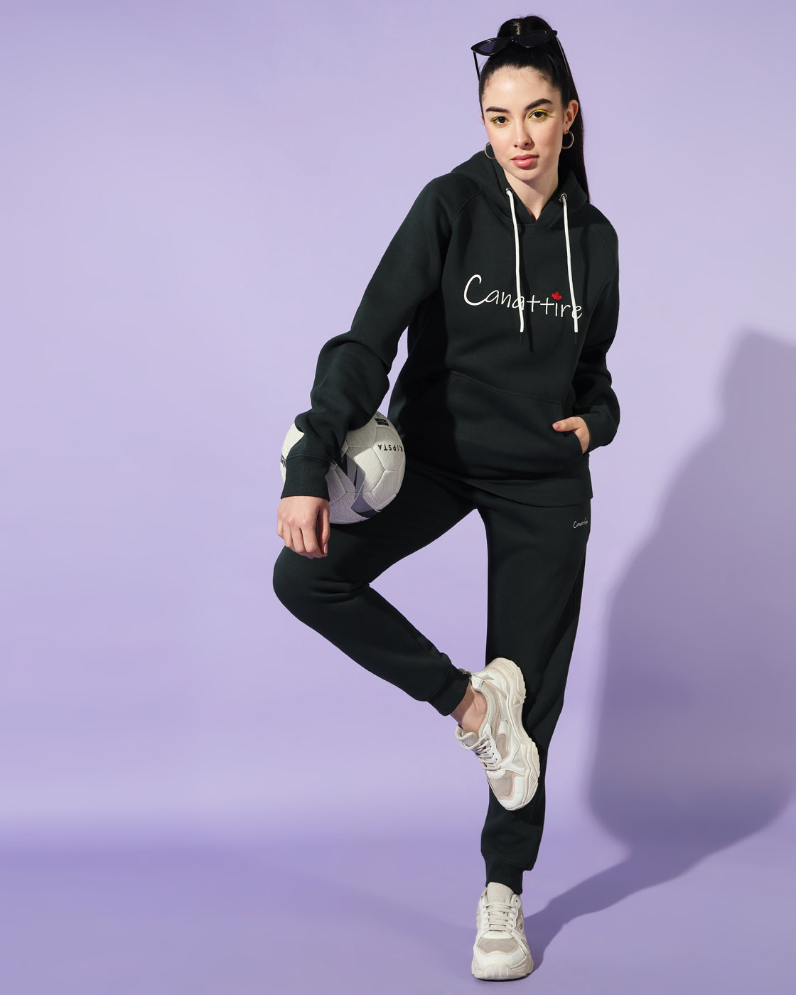 Stealth Navy Unisex Track Suit: Hoodie with Concealed Zip Pocket and Cut & Sew Details